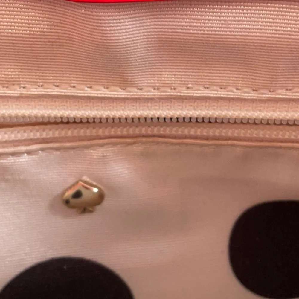 Kate Spade Horseshoe‎ Cove Scout Cream Neon Coral Purse Bag Crossbody Shoulder